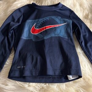 Nike Blue Long Sleeve with Red Swoosh